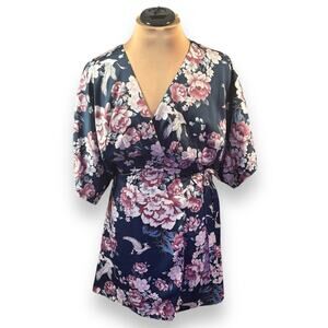 Lulu's Navy Floral Mini Dress